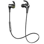 SoundPEATS Bluetooth Headphones In Ear Wireless Earbuds 4.1 Magnetic Sweatproof Stereo Bluetooth Earphones for Sports With Mic (Upgraded 7 Hours Play Time, Secure Fit, Noise Cancelling) - Black